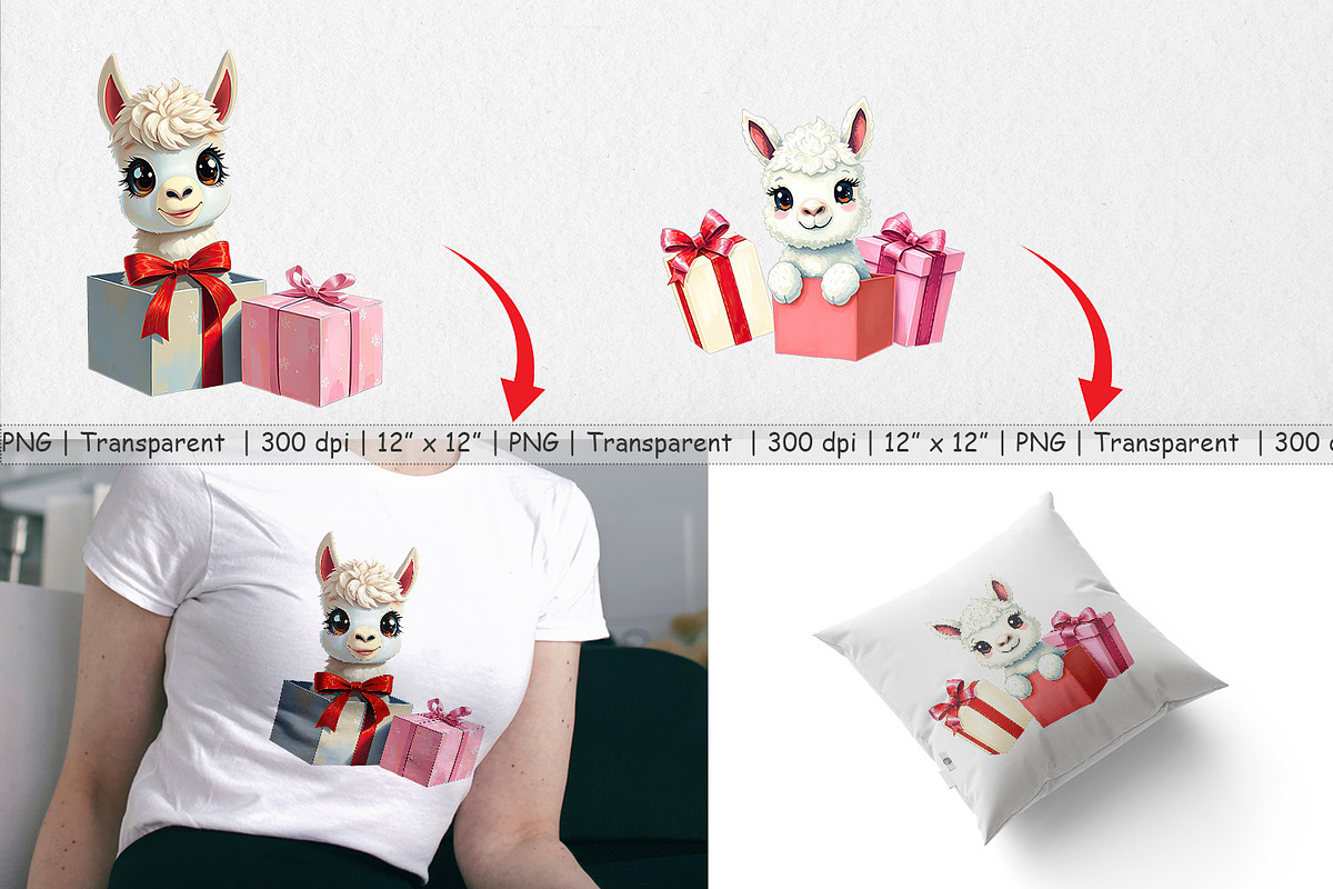 Alpaca Clipart Gift, a Graphic by Artnoy (Photo 3 of 5)