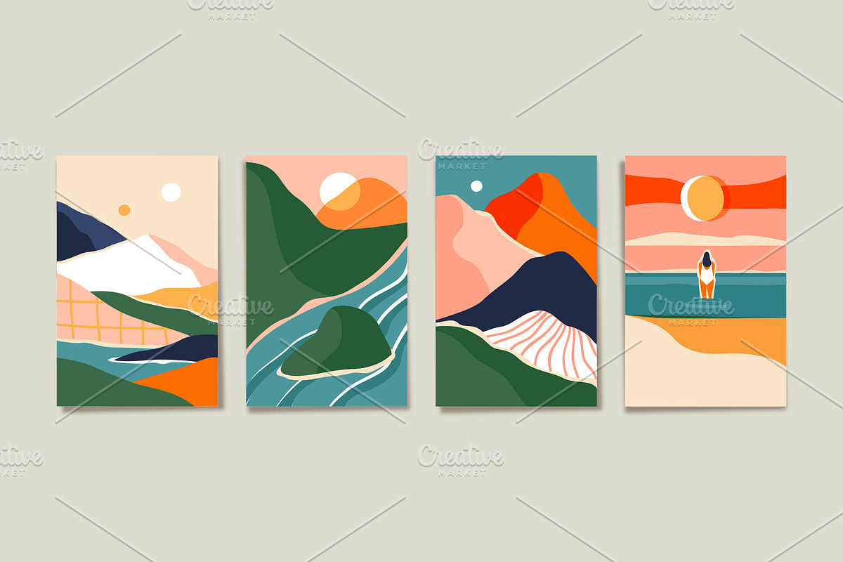 12 Landscape Postcards + more, a Decorative Illustration by Dedraw Studio (Photo 3 of 10)