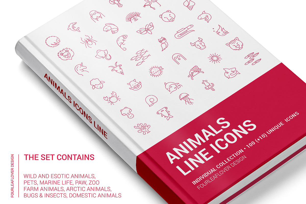 110 Thin Lines Animals Vector Icons, an Outline Icon by FourLeafLover (Photo 10 of 14)