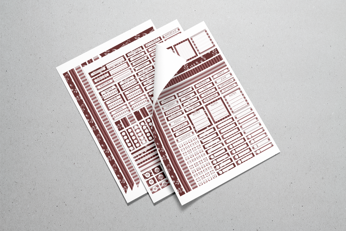 Planner Sticker Set - DustyPaperback, an Object Graphic by Lacy's Designs (Photo 2 of 3)