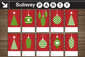 Christmas Gift Tags Red & Green