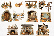 Cozy Halloween Watercolor Clipart, a Seasonal Illustration by Maysa Art (Thumbnail 2 of 5)