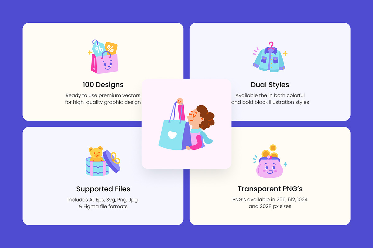 100 Shopping Flat Icons, an Emoji Icon by Prosymbols (Photo 2 of 11)
