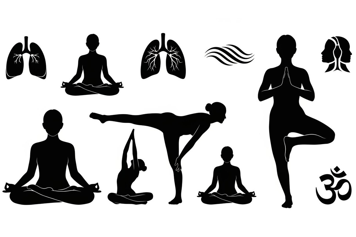 Yoga Meditation Silhouette Vector Bu, an Illustration by Artivon (Photo 7 of 40)