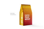 Coffee Pouch Back 3/4 view, a Packaging Mockup by easymock (Thumbnail 6 of 7)