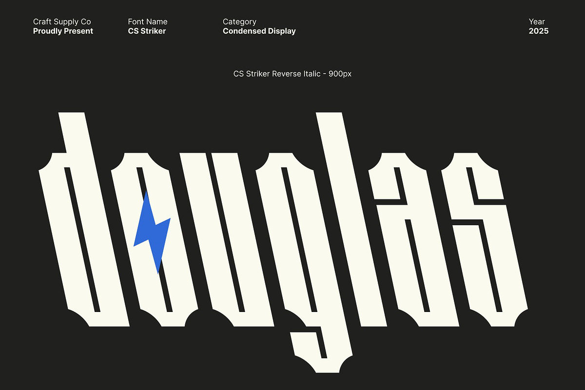 CS Striker – Condensed Display, a Sans Serif Font by Craft Supply Co. (Photo 3 of 8)