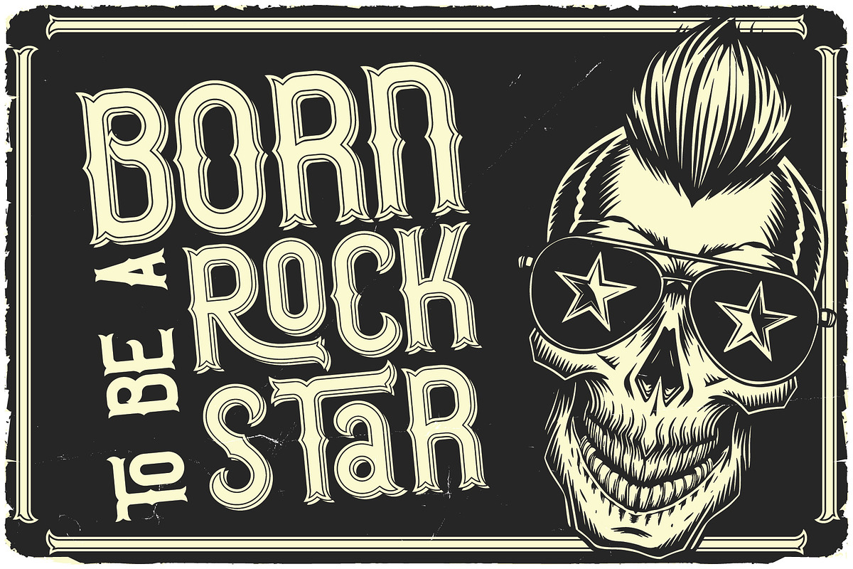 Rock Cafe Vintage Label Font, a Serif Font by JumboDesign (Photo 2 of 6)