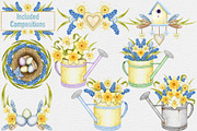Spring into Easter Clipart Set., a Seasonal Illustration by Happy Sloth Graphics (Thumbnail 2 of 17)