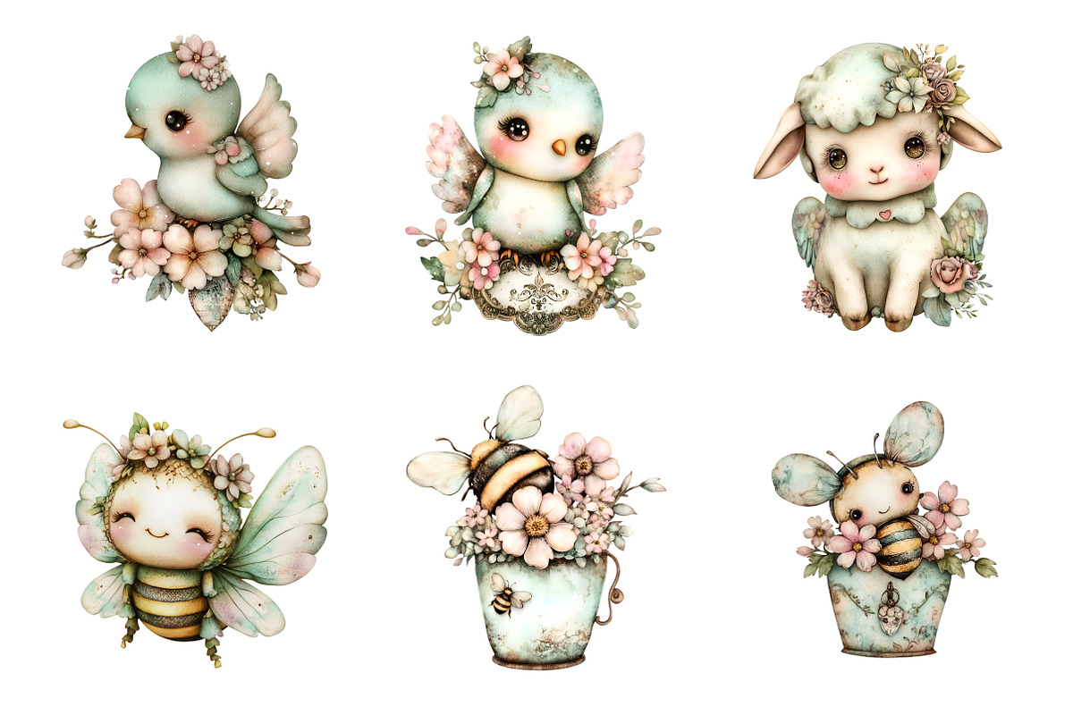 Whimsical Spring Clipart, an Illustration by SinaCreation (Photo 3 of 11)