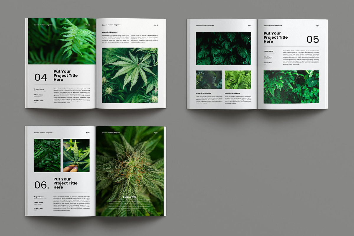 Botanic Portfolio Brochure Layout, a Magazine Template by Seeing-art (Photo 11 of 11)