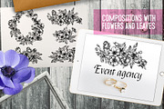 Anemones. Ink flower set, an Illustration by Alena Kaz (Thumbnail 5 of 5)
