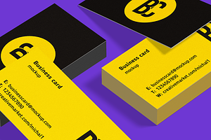 HR Unique business card mockup