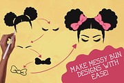 Messy bun builder Procreate brushes, a Brush Add-On by Brushed Rose (Thumbnail 3 of 5)