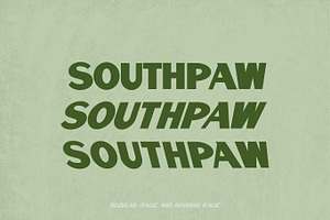 Southpaw Vintage Font Family