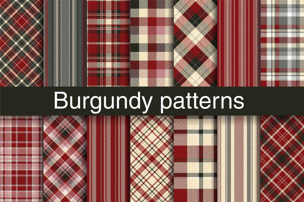 #43 Fabric Burgundy Pattern Plaids, a Pattern Graphic by Plaid4You (Photo 1 of 8)