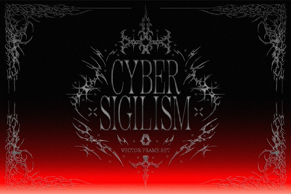 8 Cyber Sigilism Frame, an Object Graphic by BonkiStudio (Photo 1 of 9)