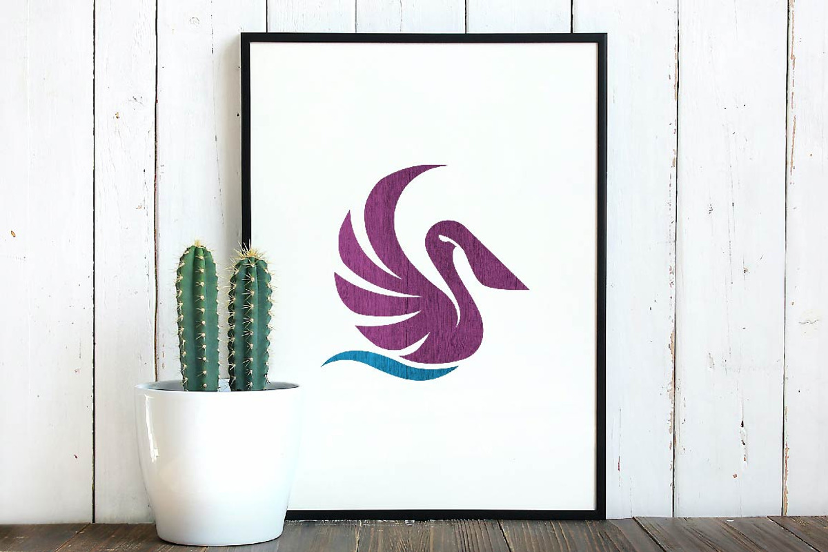 Pink Beauty Pelican Bird Animal Logo, a Branding & Logo Template by jongcreative (Photo 4 of 4)