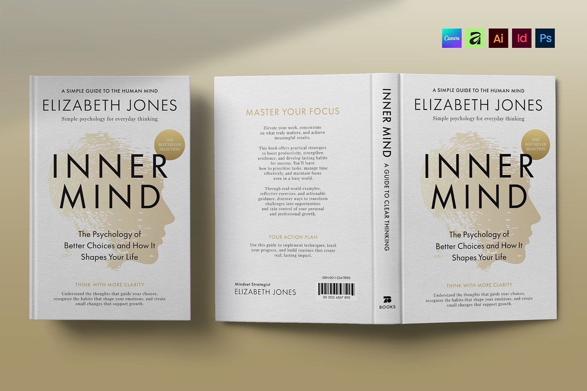 Minimalist Book Cover Template, a Brochure Template by BrandPacks (Photo 1 of 5)