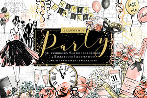 Glamorous Party Watercolor