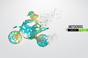 Silhouettes of a motocross rider, a Transportation Illustration by Matrosovv (Thumbnail 4 of 4)