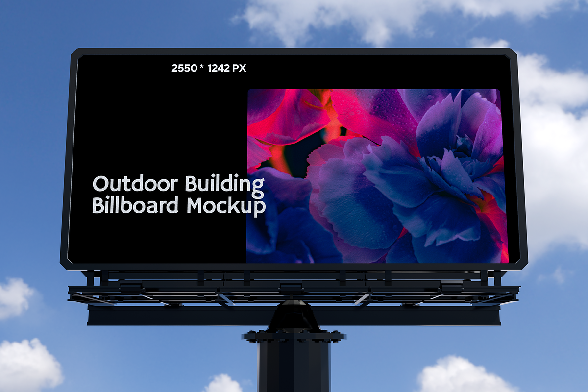 Outdoor Billboard Mockup Template, an Advertising Mockup by PaperMoon (Photo 4 of 4)