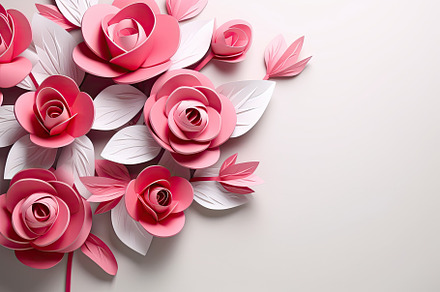 Paper flowers in the shape of a hear, a Photo by Iftikhar Alam