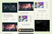 Music Festival Landing Page, a Landing Page Template by SLAB! Design (Thumbnail 3 of 5)