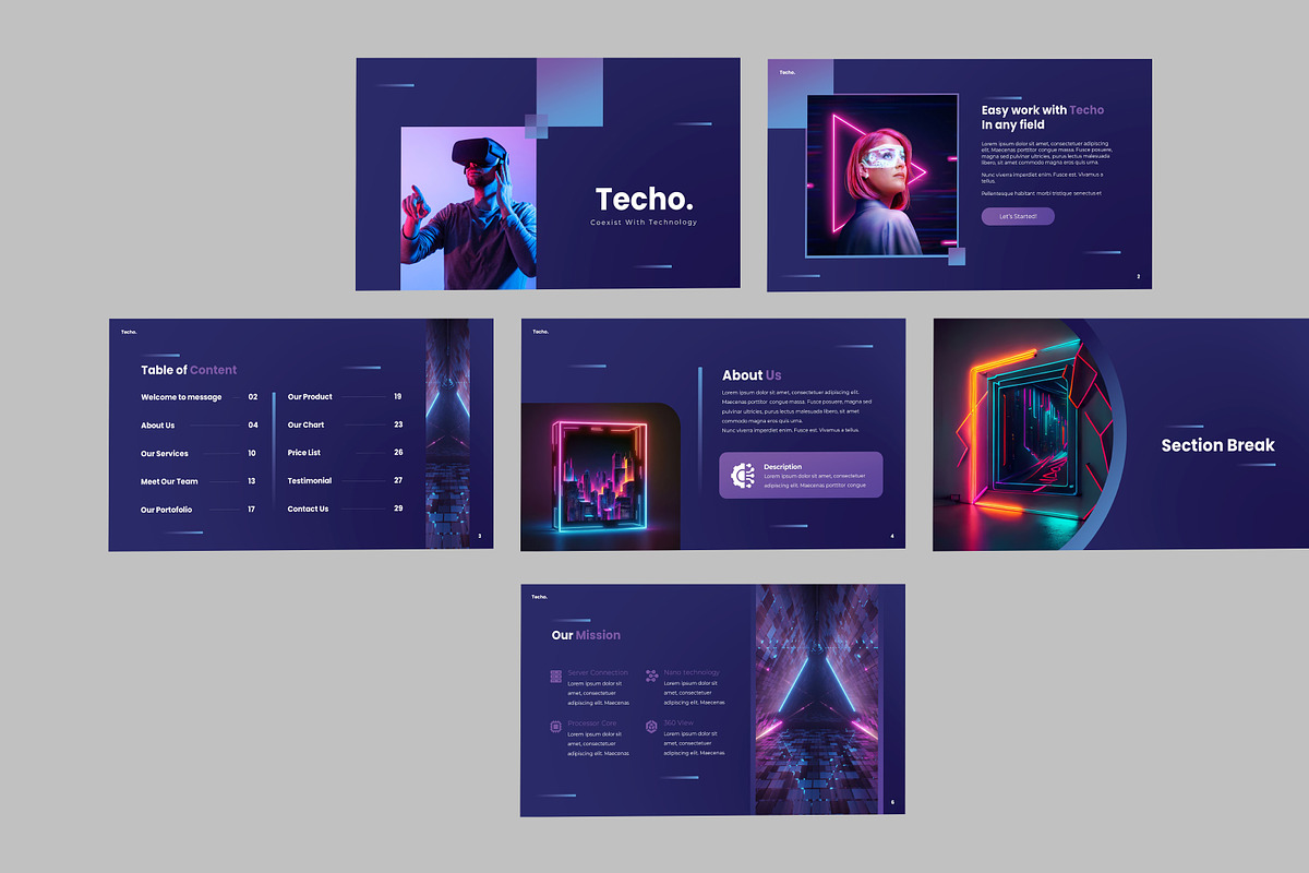 Techo Presentation PPT, a Presentation Template by Recreative (Photo 2 of 6)