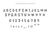 Sourwood: woodcut font family, a Font by Rachel Ortiz (Thumbnail 7 of 11)