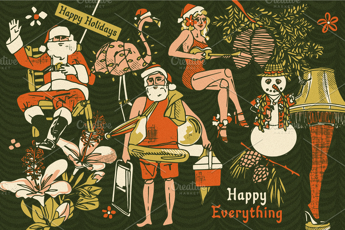 Vintage Christmas Collection: 3-in-1, a Blackletter Font by Bruised Goods (Photo 15 of 18)