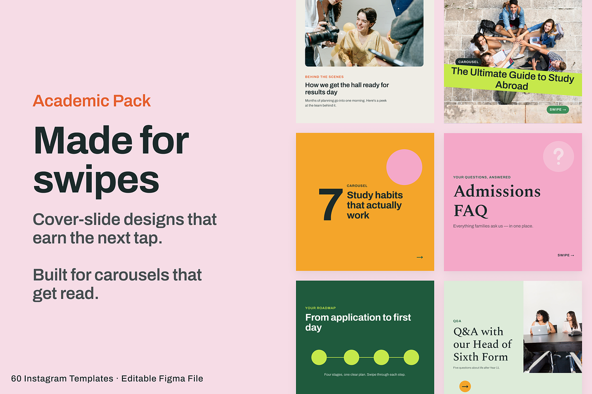 60 Academic instagram -Canva & Figma, a Social Media Template by xStudio (Photo 5 of 6)