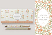 Vintage Peach Floral Print Patterns, a Pattern Graphic by Eclectic Anthology (Thumbnail 11 of 14)