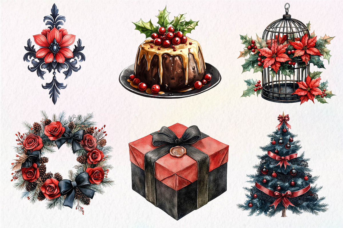 Victorian Christmas Clipart, an Illustration by Dream Creation (Photo 6 of 7)
