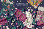 Dark garden. Seamless pattern, a Pattern Graphic by Elona Laff (Thumbnail 1 of 7)