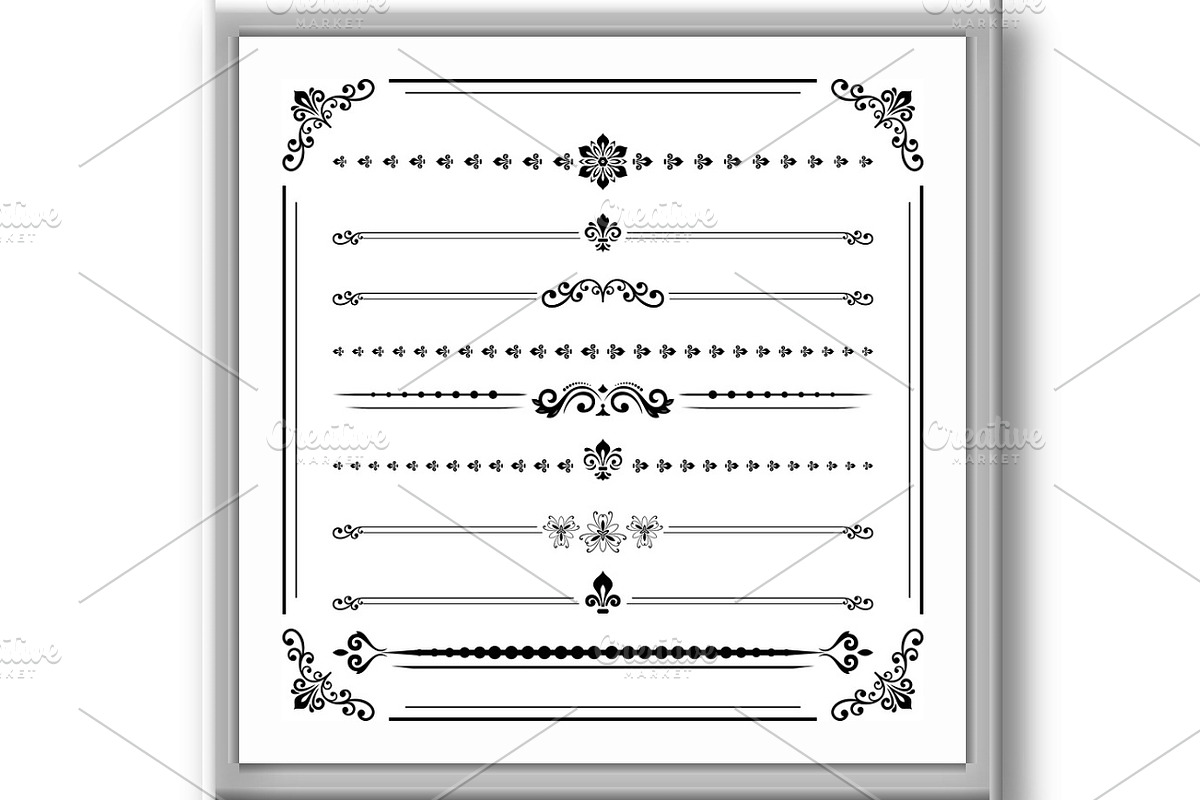 Set of Horizontal Patterns, a Decorative Illustration by FineArtStudio