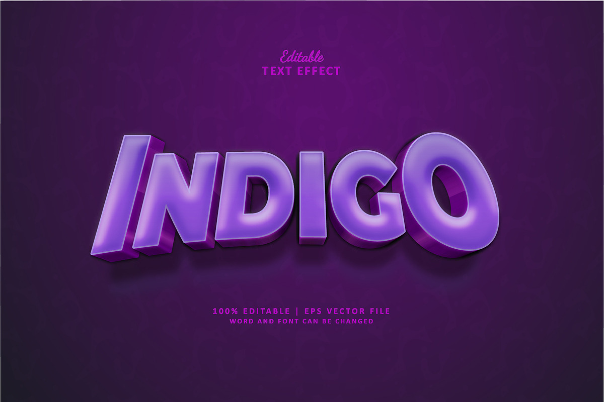 Text Effect Indigo, a Layer Style Add-On by Navy Graphic