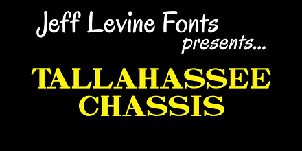 Tallahassee Chassis JNL, a Slab Serif Font by Jeff Levine Fonts