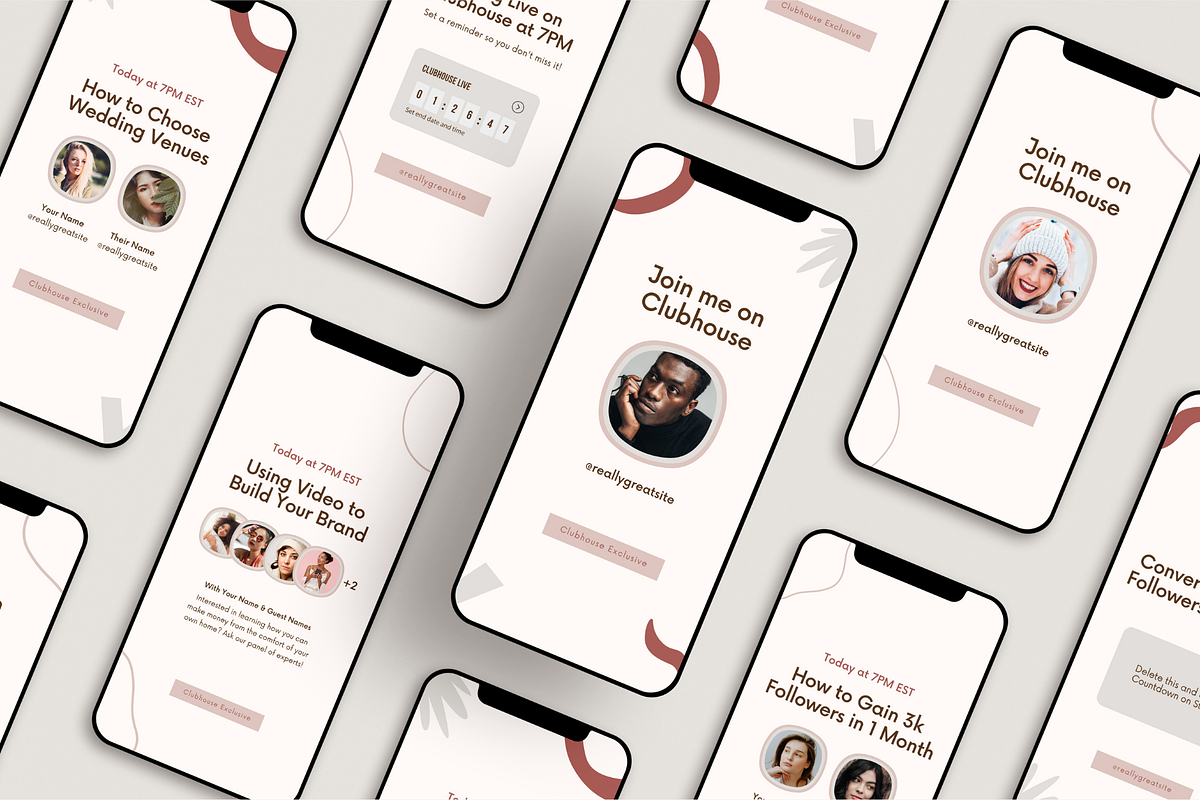 Clubhouse Templates for Instagram, a Social Media Template by Roger Coles (Photo 3 of 6)