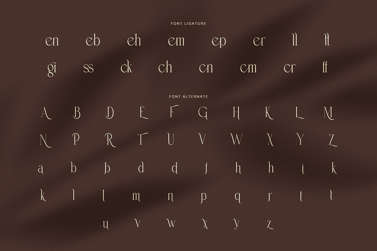 Rictten Luxury Serif Font, a Serif Font by Graphicxell (Photo 8 of 8)