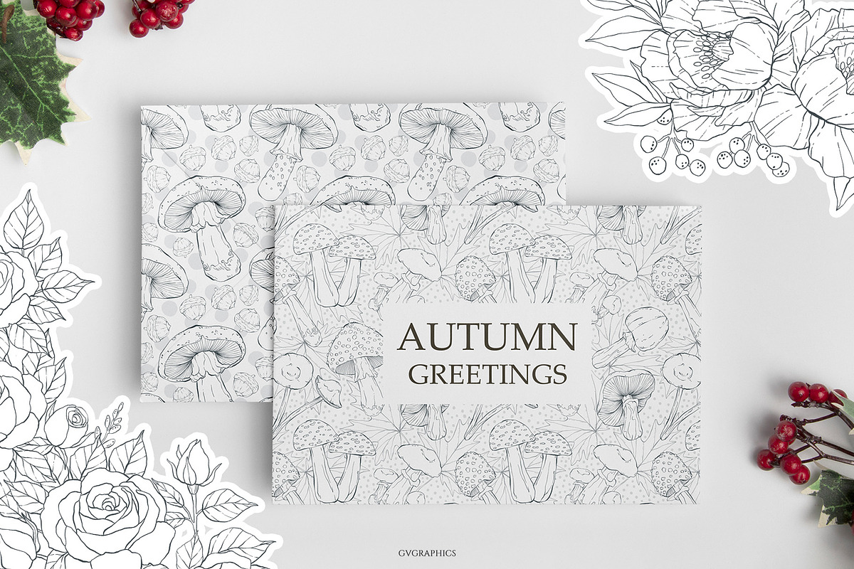 Delicate Autumn Collection, a Seasonal Illustration by GVGraphics (Photo 8 of 15)