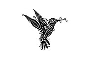 Decorative Floral Hummingbird Bundle, an Illustration by jahid234 (Thumbnail 14 of 31)