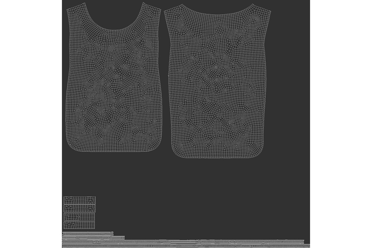 Orange Football Elastic Bib 3D Model, an Object 3D Model by rebrandy (Photo 6 of 9)