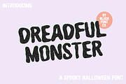 DREADFUL MONSTER Scary Halloween Fon, a Sans Serif Font by Blush Font Co. (Thumbnail 1 of 5)