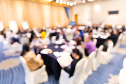 Blur group of people meeting, an Abstract Photo by Smith Chetanachan