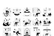 Remote Work Vector Illustrations AI, an Illustration by Vector Portal (Thumbnail 6 of 8)