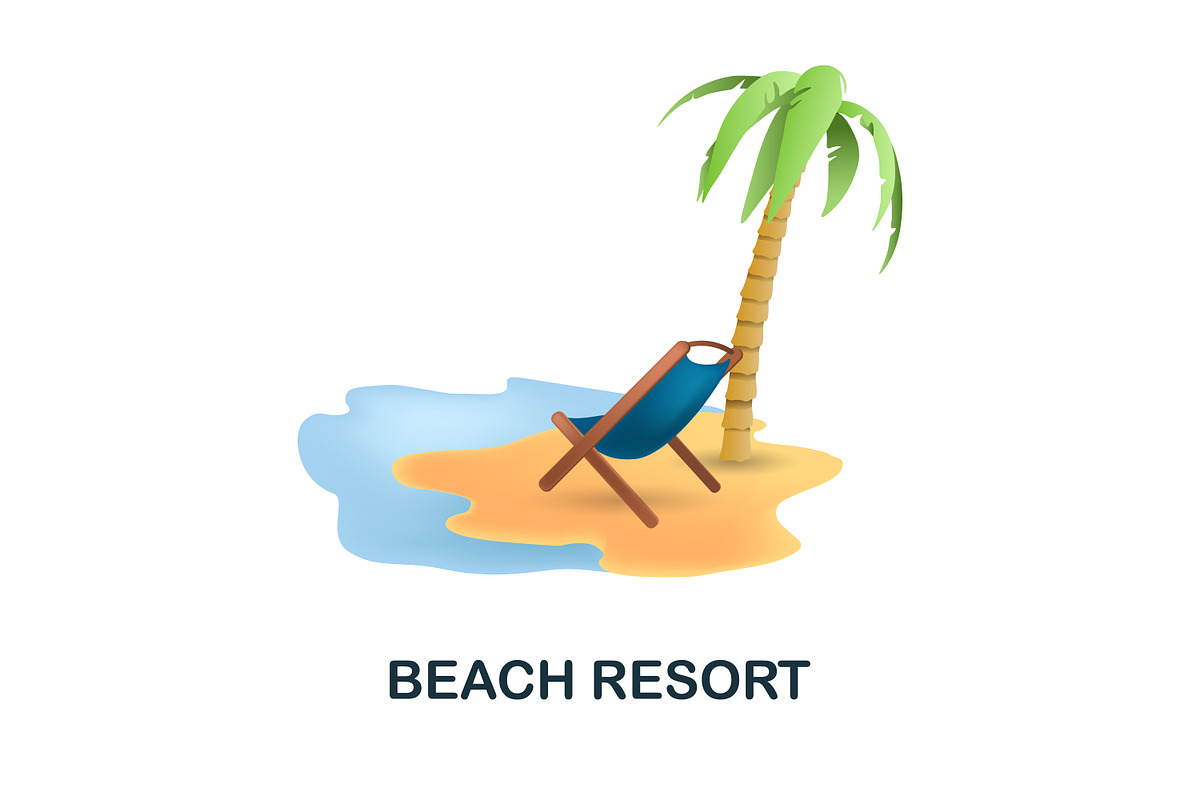 Resorts 3D Icons Set Bundle, an Object Graphic by Aimagenarium@gmail.com (Photo 16 of 21)