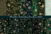 Rhinestone Embroidery Green Fabric, a Texture Graphic by Dream Creation (Thumbnail 1 of 5)