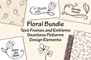 Hand drawn Vector Floral set, a Background Graphic by InkySplash (Thumbnail 1 of 5)