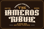 Lameros Tubule - Vintage Font, a Serif Font by Viswal Studio (Thumbnail 1 of 6)