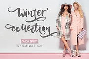 Coral waves. Font and clip arts., a Script Font by Red Ink (Thumbnail 12 of 14)